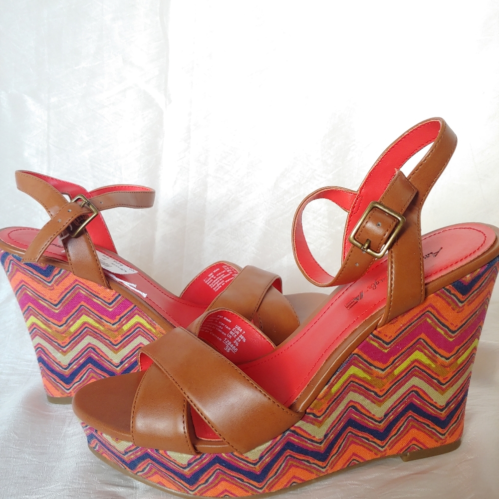 Beautiful Abstract Wedged Heels